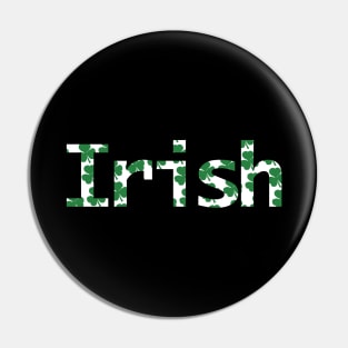 Irish Green Shamrocks St Patricks Day Pin