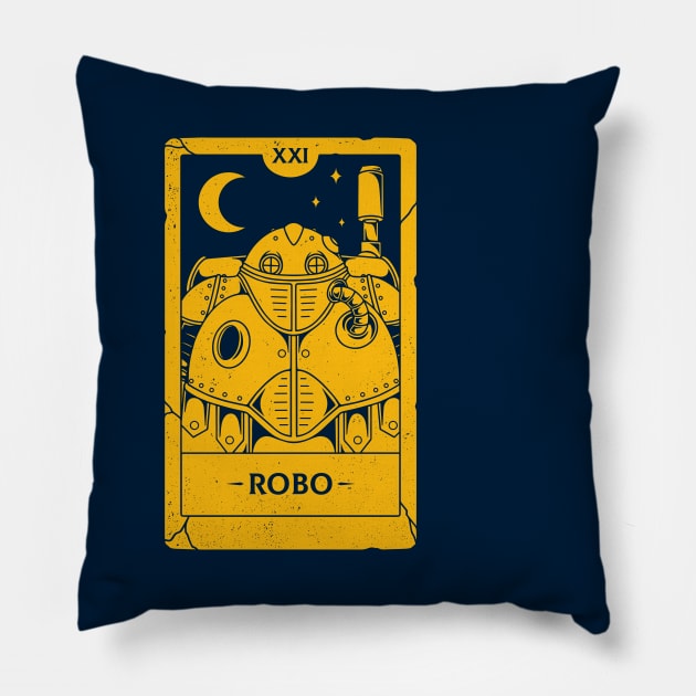 Robo Tarot Card Pillow by Alundrart