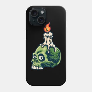 halloween character candle skull Phone Case