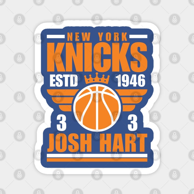 New York Knicks Josh Hart 3 Basketball Retro Magnet by ArsenBills