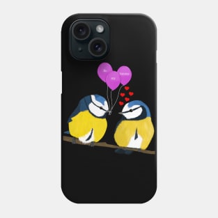 Valentine's Day Gift Bird Illustration Phone Case