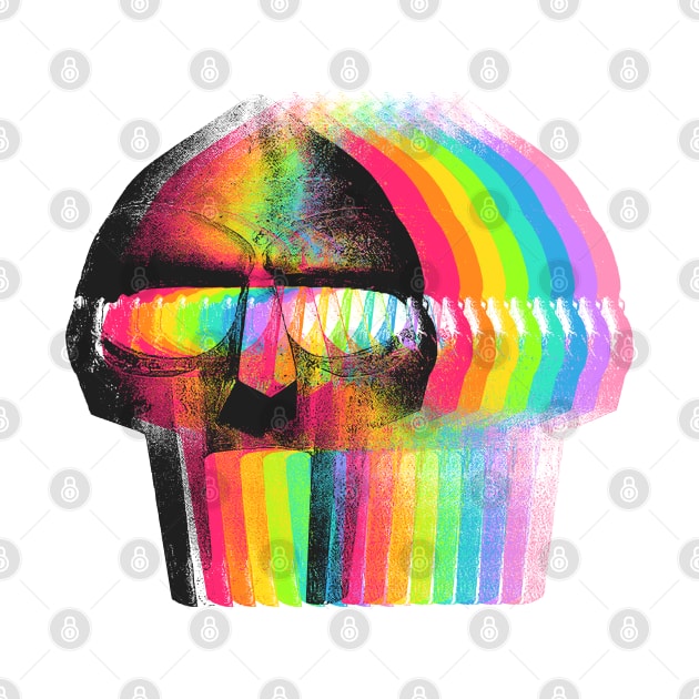 MF DOOM / Retro Rainbow Styled Fan Artwork Design by DankFutura