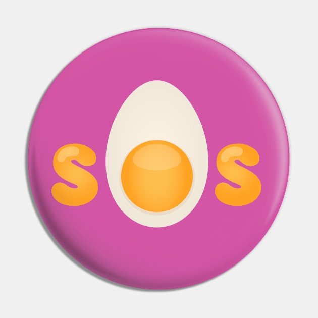 Food - Seggs - Funny Egg Pin by Design By Leo