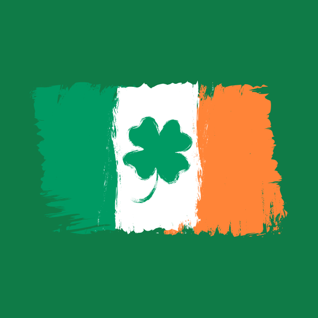 Irish flag and clover by Sir13