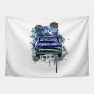 Chevy C10 blue dark roast Tapestry