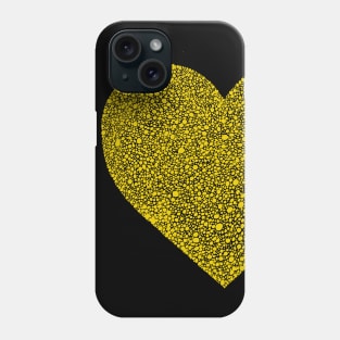 Yellow Bubble Heart Phone Case