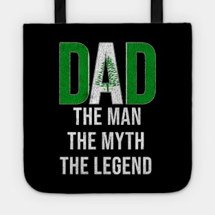 Niuean Dad The Man The Myth The Legend - Gift for Niuean Dad With Roots From Niuean Tote