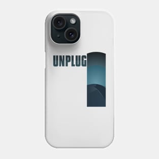 UNPLUG Light And Dark Blue Desert Mountain Range Beach Sunset Vibe Phone Case