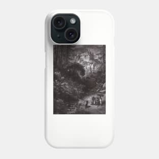 Puss in Boots Nears the Castle - Gustave Dore Phone Case