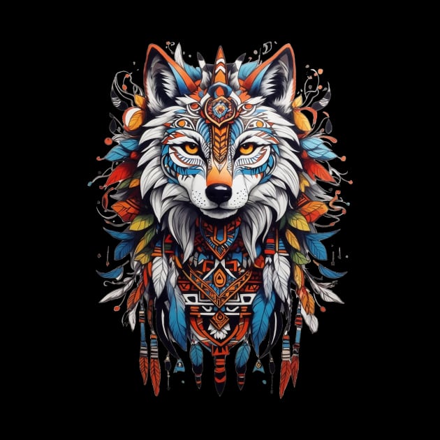 Tribal Wolf Two by ginkelmier@gmail.com