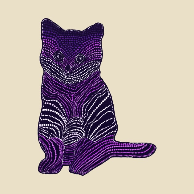 Meow Meow - Monochrome Purple by Amy Diener