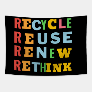 Recycle Reuse Renew Rethink Crisis Environmental Tapestry