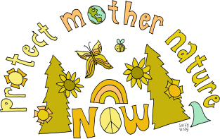 protect mother nature now // art by surfy birdy Magnet