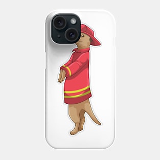 Meerkat as Firefighter with Helmet Phone Case