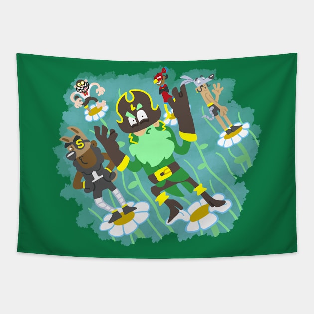 Super Scallywags Tapestry by CamelCactusCreations