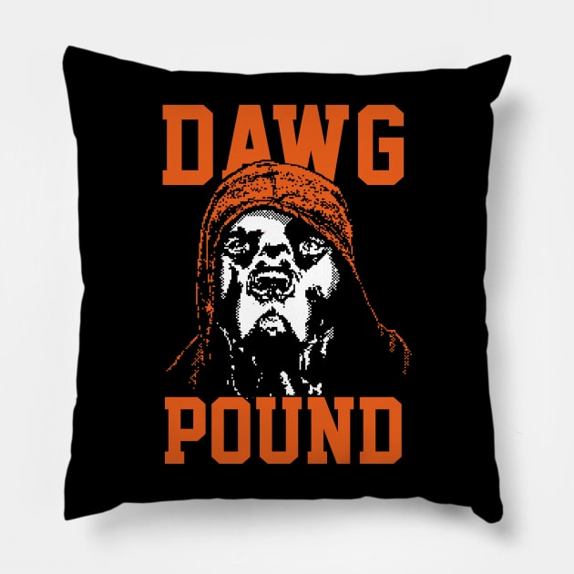 dawg pound Pillow by Pixelwave