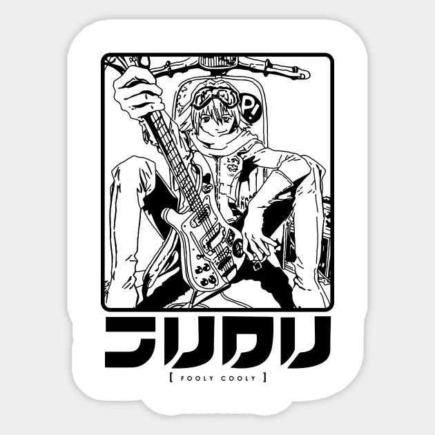Flcl Haruko Flcl Sticker Teepublic