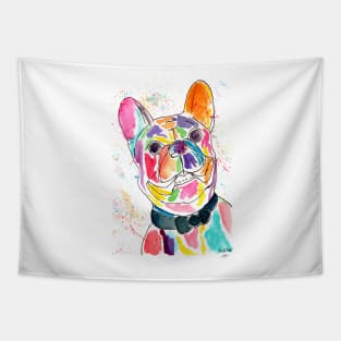 Rainbow Frenchie Tapestry