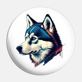 I LOVE MY HUSKY DOG Pin