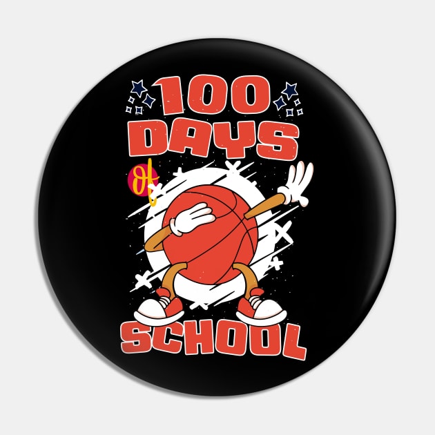 100 days of school featuring a dabbing basketball #2 Pin by XYDstore