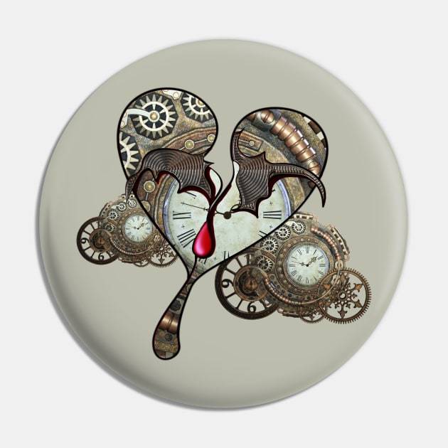 Steampunk heart with clocks and gears Pin by Nicky2342