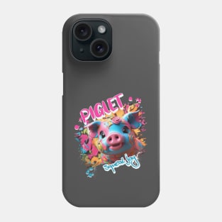 Graffiti-inspired portraiture Piglet Phone Case