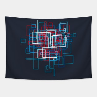 Abstract Cube Pattern - Futurism Tapestry