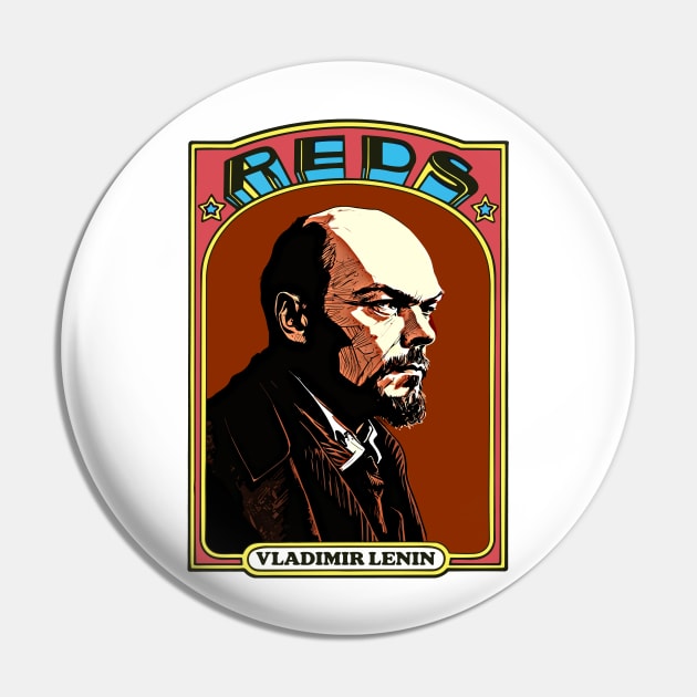 Vladimir Lenin - Retro Communist Trading Card Pin by DankFutura