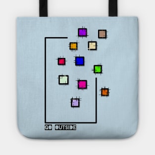 Simple geometric square art design Tote