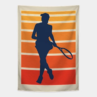 Vintage Tennis Silhouette Tapestry