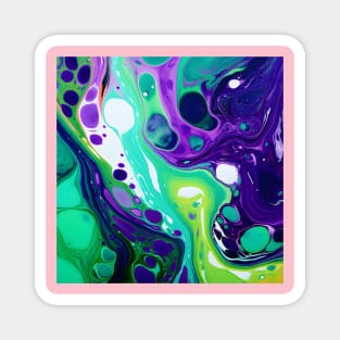 Neon Pulse: A Vivid Play of Color in Abstract Art Magnet