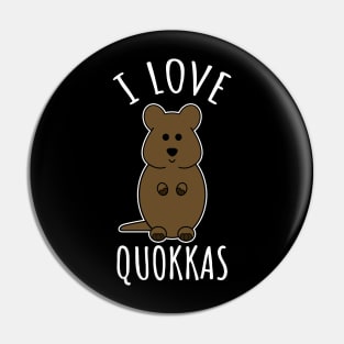 I Love Quokkas Pin