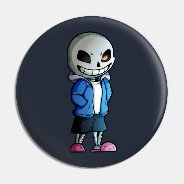 Chibi Sans - Undertale Pin by GirLys Art