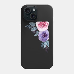 Rose corners watercolor Phone Case