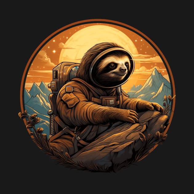 Sloth Explorer Space Adventurer by MetaBrush