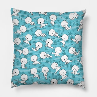 Kawaii Seals in Water Pillow