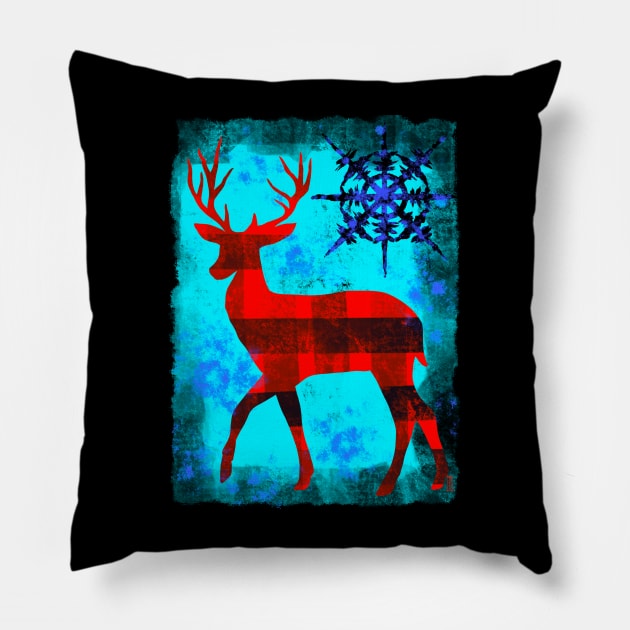 Plaid deer Pillow by Chillateez 