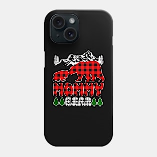 Mommy Bear Christmas Pajama Red Plaid Buffalo Family Gift Phone Case