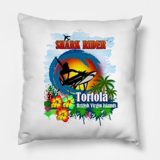 Shark Rider Tortola Style Pillow