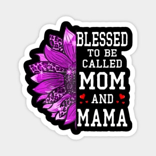 Womens Blessed To Be Called Mom And Mama Mothers Day Sunflower Magnet