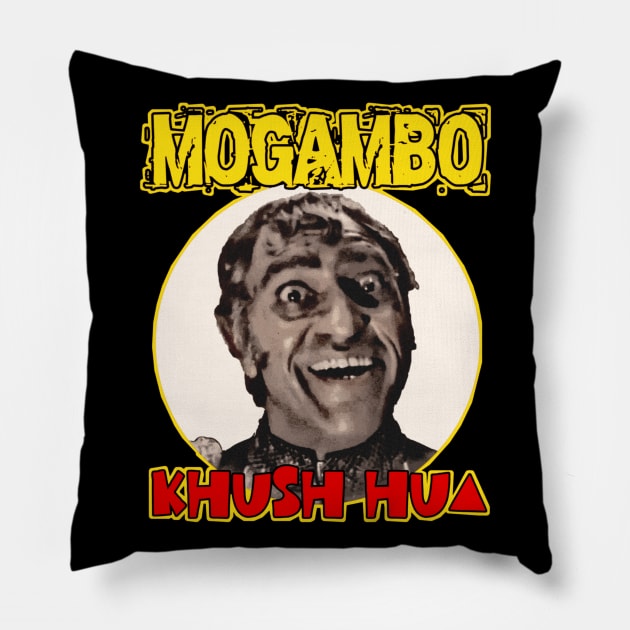 Mogambo Khush Hua Desi Hindi Dialogue Bollywood Pillow by JammyPants