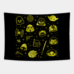 Galaxy Wars Icons Tapestry