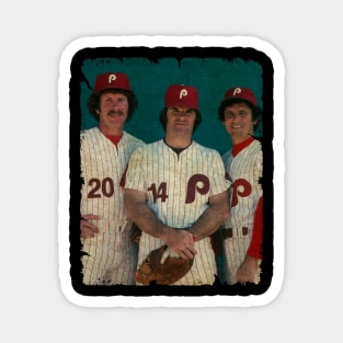 Mike Schmidt, Pete Rose, and Larry Bowa in Philadelphia Phillies Magnet