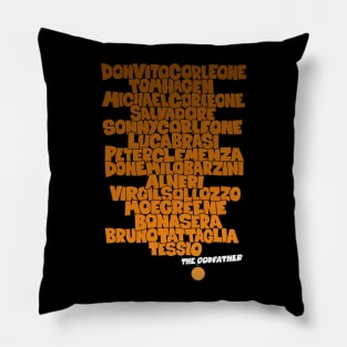 The Godfather: Tribute to the Main Actors of the Classic Pillow