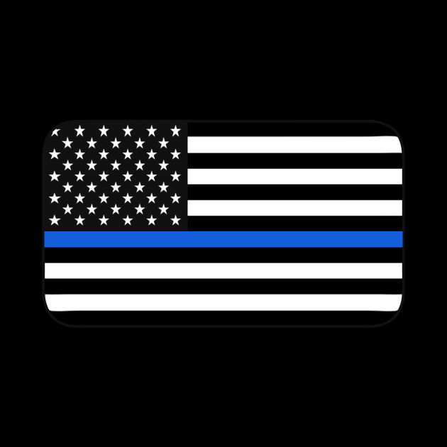 Thin Blue Line American Flag by JerryWLambert