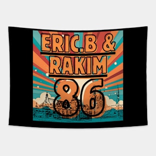 Writing about Eric B & Rakim 86 with a retro theme Tapestry