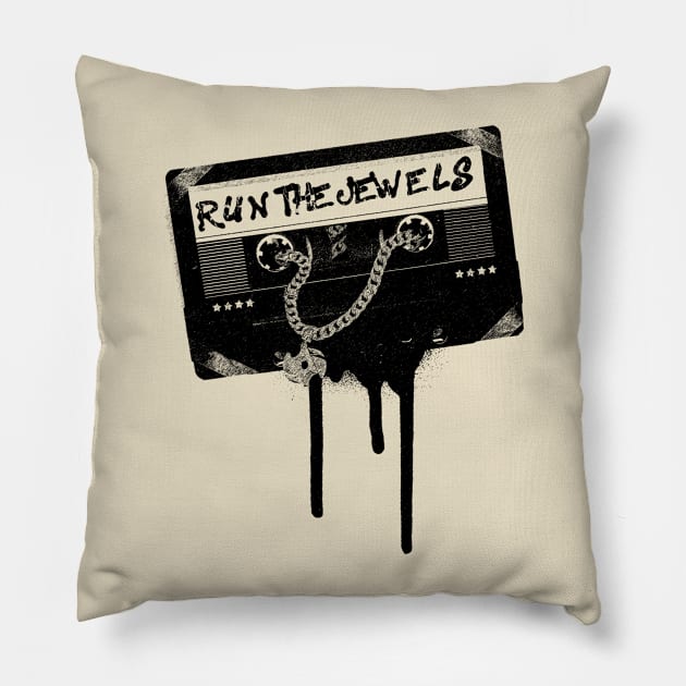 Run The Jewels - Black Cassette Music Pillow by susugantung99