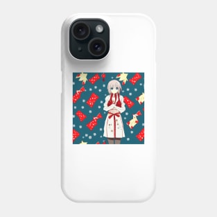 Anime Christmas Girl and Candy&amp;#39;s Patterns! Exclusive Phone Case