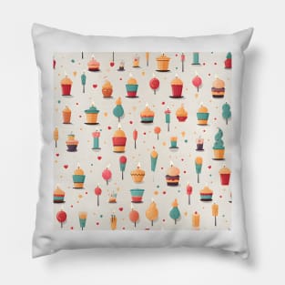 Happy Birthday Party Celebration Pattern 5 Pillow