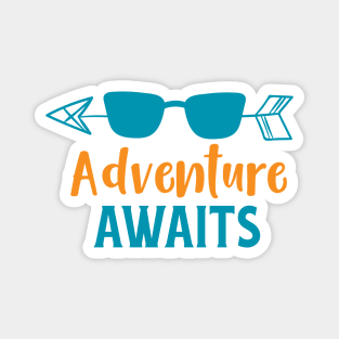 Adventure Awaits, Adventurers, Sunglasses, Arrow Magnet